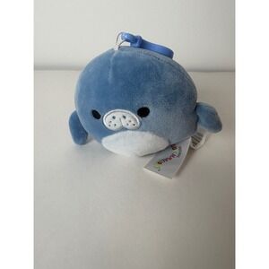 Squishmallows Maeve the Manatee‎ Keychain Blue Stuffed Animal Toy Clip